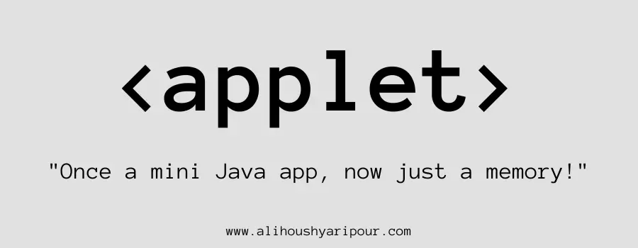 Visual representation of the applet HTML tag.