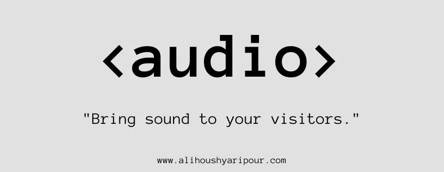 Visual representation of the audio HTML tag.