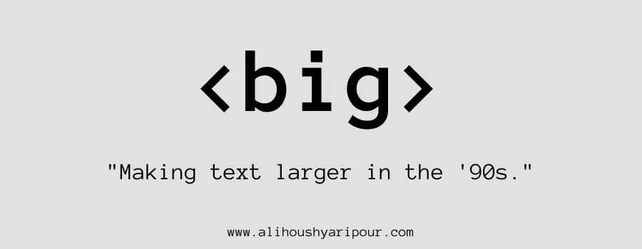 Visual representation of the big HTML tag.