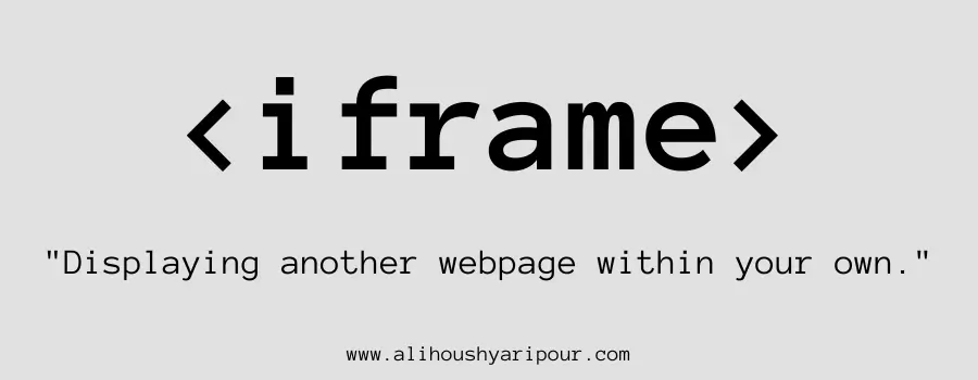 Visual representation of the iframe HTML tag.