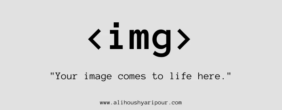 Visual representation of the img HTML tag.