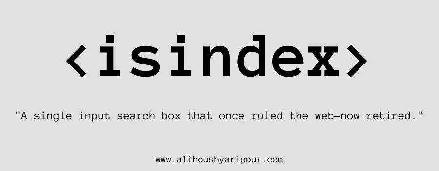 Visual representation of the isindex HTML tag.