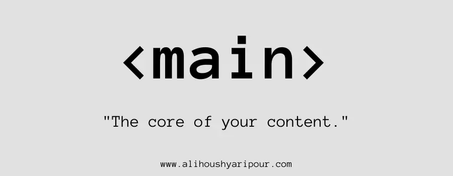 Visual representation of the main HTML tag.