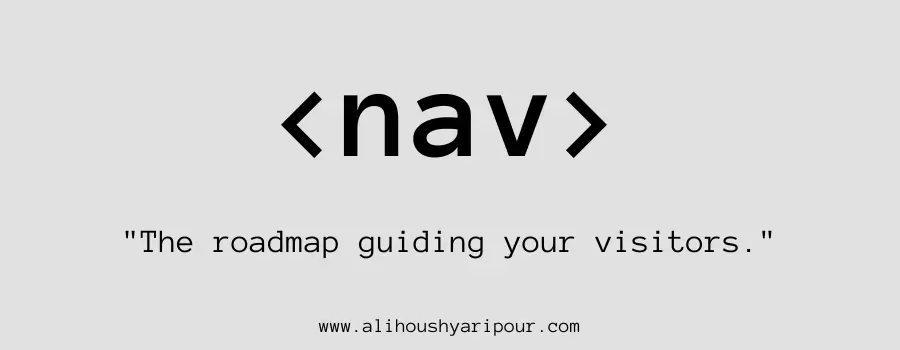 Visual representation of the nav HTML tag.