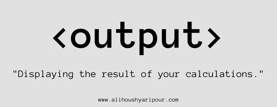 Visual representation of the output HTML tag.
