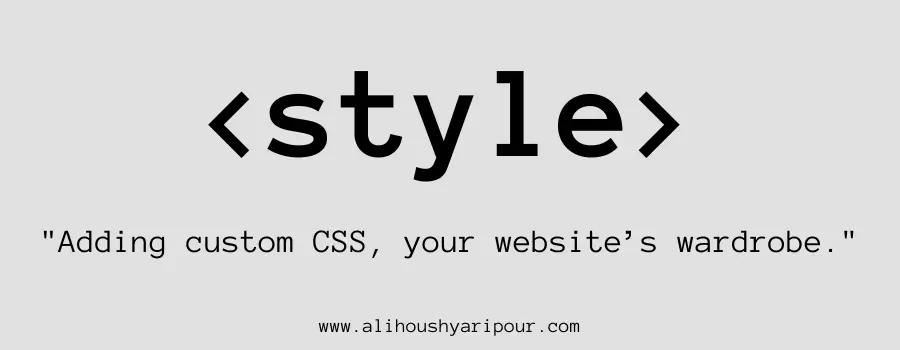 Visual representation of the style HTML tag.