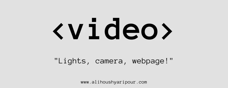 Visual representation of the video HTML tag.
